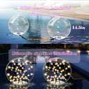 4 Pack Outdoor Solar Inflatable Pool Lights, 14.5" Floating LED Light Up Balls with Remote, 3000K Warm Glow, Dimmable & Auto On at Dusk, IP68 Waterproof, 3 Modes Perfect for Garden, Beach & Party