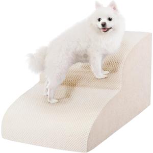 Dog Stairs for Small Dogs, High Density Foam Dog Ramp, Extra Wide Non-Slip Pet Steps for High Beds Or Couch, Soft Foam Doggie Ladder for Dogs Injured, Older Pets, Small Cats