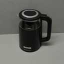Elite Gourmet EKT8717 1.7L Dual Wall Cool Touch Electric Tea Kettle, Borosilicate Glass, 304 Stainless Steel Interior, Programmed Digital Touchscreen, Keep Warm, Auto Off & Audible Indicator, Black (1.8 Quarts)