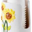 Sunflower Bathroom Cup Dispenser 3 Oz Ceramic Bathroom Cup Holder Paper Cup Holder For Bathroom Mouthwash Cup DispenserNo Paper Cup