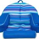 Big Joe Lazy Lounger No Inflation Needed Pool Float with Footrest and Headrest, Quick Draining Fabric