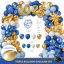 Graduation Party Decorations 2026 Kit, Congrats Grad Class Of 2026 Supplies Set, 2026 High School College Graduation Decorations, Graduate Backdrop Tablecloth Balloon Garland Boxes (Blue)