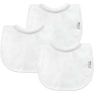Green Sprouts Stay-dry Milk Catcher Bibs (3 Count (Pack of 1), White 