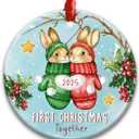 3 x CHOANG First Christmas Together 2025 Ornament - Wedding Gift for Cute Couple, Newlywed Keepsake for Him, Her - Bride and Groom,1st Anniversary Christmas Ornaments