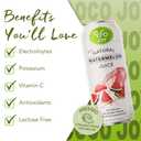 CoCo Joy 100% Natural Watermelon Juice, (12-Pack, 16 Fl Oz) Low-Calorie Watermelon Drink, EXP: 12/10/2027
