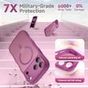 for iPhone 17 Pro Case for Women Girls,Compatible with MagSafe,Camera Control,Full Camera Protection, Cute Wave Magnetic Phone Case for iPhone 17 Pro,Burgundy
