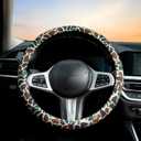 Army Camo Steering Wheel Cover Auto Steering Wheel Protector, Anti-Slip, Breathable, Absorbing Sweat, Universal Camo Car Accessories 14.5-15 inch,Fit for Most Car, Trucks, SUV