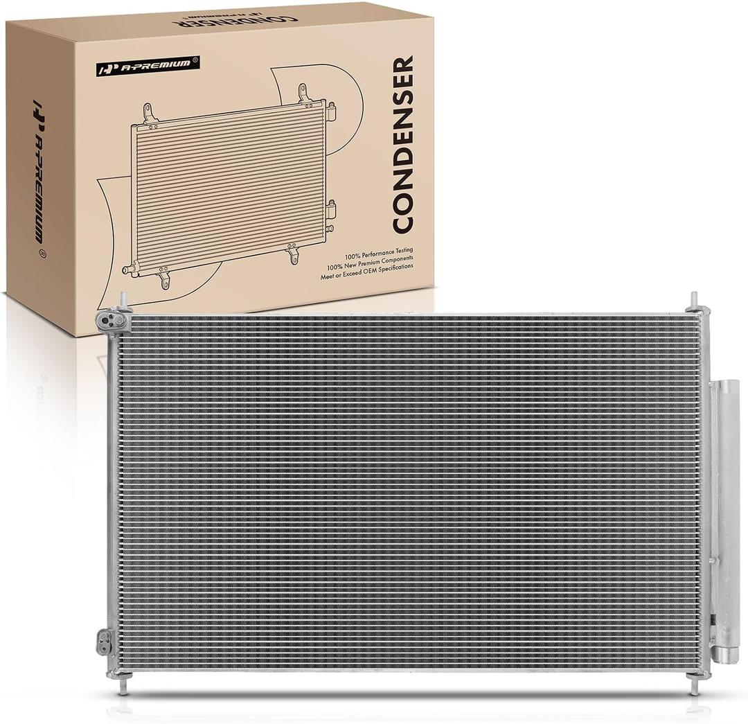 A-Premium Air Conditioning A/C Condenser Compatible with Honda Pilot 2009-2015 3.5L, Sport Utility, Replace# 80110SZAA01