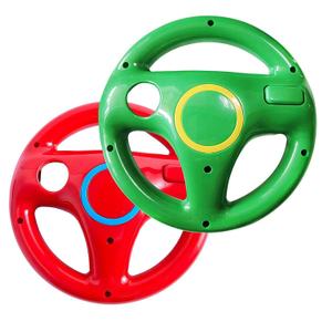 DOYO Steering Wheel for Wii Controller, 2 pcs Racing Wheel Compatible with Mario Kart, Game Controller wheel for Nintendo Wii Remote Game (Red and Green)
