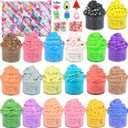 WUHUANIU 20 Packs Multicolor Butter Slime Kit, Super Stretchy & Non-Sticky, Slime Party Favors for Kids & Adults, Goodie Bag Stuffers