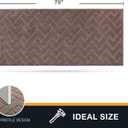PURRUGS Dirt Trapping Door Mat 32" x 70", Non-Slip Machine Washable Entry Rug, Dog Doormat, Indoor Front Door Mat, Super Absorbent Entryway Rug for Muddy Shoes & Paws, Grayish Brown