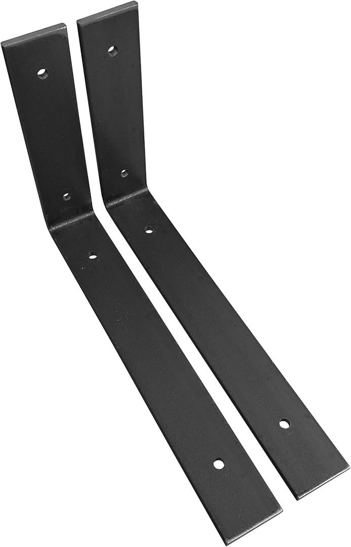 2 Pack - 10"L x 6"H Angle Shelf Bracket, Iron Shelf Brackets, Metal Shelf Bracket, Industrial Shelf Bracket, Modern Shelf Bracket, Shelving
