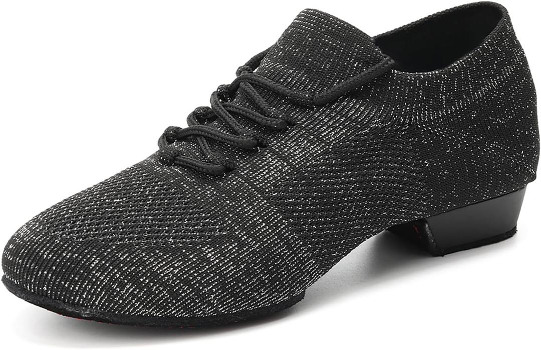 Women Standard Practice Social Dance Sneaker Beginner Dance Practice Shoes for Women Low Heel Ballroom Size 10