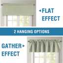 H.VERSAILTEX 100% Blackout Curtain Valances for Kitchen Windows/Bathroom/Living Room/Bedroom Thermal Insulated Rod Pocket Valances for Windows, 2 Pack, 52" x 18", Light Sage
