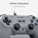 GameSir Tegenaria Lite Wired Controller for PC , Wired 1000Hz Polling Rate, Hall Effect Joysticks and 2 Remappable Buttons, Dual Vibration , Turbo, PC Gaming Controller for Steam/Android/iOS/Switch ( Grey)