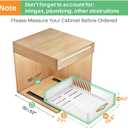 Pull out Cabinet Organizer,Heavy Duty Slide out Pantry Shelves Drawer Storage with Adhesive Nano Film,Sliding Mesh Cabinet Basket with Handle for Kitchen, Bathroom, Home, 15.8"W X 21"D X 6.2"H,White
