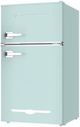 Frigidaire EFR840 Retro Mini Fridge with Freezer & Side Bottle Opener - Small 2 Door Refrigerator for Office Bar or College Dorm Room - 3.2 Cu Ft, Mint