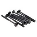 cSeao 10 Pack 1/4"-20 100mm Allen Head Joint Connector Bolts, Hex Socket Head, Black, 4 Inches Futon Screws, Half Thread 57mm