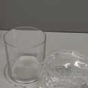 Stackable Clear Plastic Hair Accessory Organizer Set | Round Headband and Hairbrush Holder Stacks on The Storage Containers with Tray LidStackable 2-Tier Cylinder Organizer