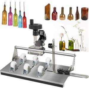 DLLCCM Wine Bottle Cutter - Upgraded Glass Bottle Cutter Set Glass Bottle Cutter for All Shapes, Wine Bottle Cutter Tools, Curved Glass Cutting Tool for Round and Square Bottles, Bottle DIY Craft Kit