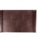 DACASSO Bonded Leather Desk Pad with Side Rails - Luxury Leather Desk Blotter for Writing (30 x 18, Brown)