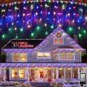 66FT 670 LED Christmas Lights 148 Ice Drops, 12 Modes and Timer Memory Dimmable, Outdoor Waterproof Hanging String Light for Xmas Holiday Wedding Garden Fence House Tree Outside Decor (Multicolor)