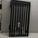 Metal Freestanding Dog Gates with Door for Outdoor Indoor,80'' Extra Wide 36'' Tall Free Standing Dog Gate for Doorways, Large Openings, Deck, Yard, Porch, Foldable Safety Pet Fence(Black,4 Panels)