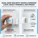 The Snap-On Door Lock Kids Can't Reach or Defeat - No Tools or Adhesives Required, Child Proof Door Lock, Simple Install, Child & Pet Proof Locks 1pcs