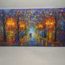 Tyed Art- Contemporary Art Landscape Oil Painting On Canvas Abstract Textured Tree Painting hand-painted acrylic frame wall art modern canvas painting 24x48inch