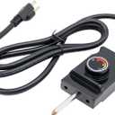 Adjustable Thermostat Probe Power Cord for Masterbuilt Smoker, Electric Smoker Parts for Masterbuilt, Most of Outdoor Cooking Electric Smokers and Grills Heating Element (Square)