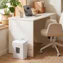Bonsaii Paper Shredder for Home Use, 3.4 Gal Wastebasket, 6 Sheet Crosscut Paper Credit Cards, Staples, and Clips Shredder for Home Office Use, Portable Handle Design