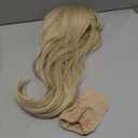 ENTRANCED STYLES Blonde Wig with Bangs, Long Straight Wigs for Women Natural Hair Wigs Synthetic Blond Wigs for Girls Daily Party Halloween Cosplay Wig 22 Inch