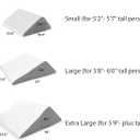 Knee Wedge Pillow, Memory Foam Leg Pillow Bed Wedge for Sleeping, Post Surgery Triangle Pillow Wedge for Knee Support, Leg Elevation, Knees Hip Back Pain Relief (23.6" x 26" x 10", Extra Large, White)