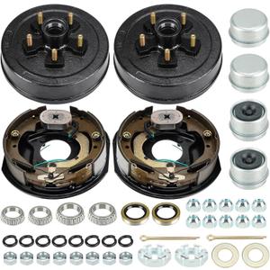 Youxmoto 5 on 5 Trailer Brake Drum Kit, 10" X 2-1/4", for 3,500 lbs. Axle, for Dexter RVs Electric Brakes Drums Assembly. NOT FITS 5 ON 4.5.