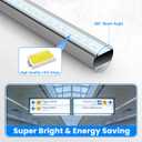 JESLED 360 Degree T8 T10 T12 5ft 24w R17D/HO Base, led Outdoor Tubes for Double Sided Signs 6000K Cool White Clear Cover (4-Pack)