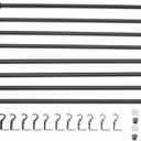 Amazon Basics Adjustable Curtain Rod for Windows with Round Finials, 1-Inch Rod, 36" to 72", Black, 1-Pack