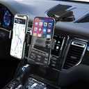Dual Car Phone Mount,Car Phone Holder for Car Dashboard,Adjustable Phone Holder for 2 Cellphones Compatible with 3.5 to 6.8inch Smartphones