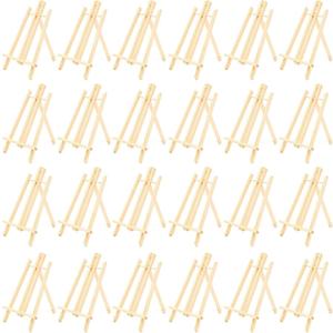 Bright Creations Wooden Mini Easel Stand for Office Desk or Tabletop (9 x 13.5 Inches, 24 Count)