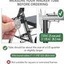 Oxygen Tank Holder for Walker and Rollator Fits D and E Cylinders for 1 inch to 1 1/8 inch 25 to 28.6 mm Tubes ONLY Steel Bracket with Secure Straps and Cup Holder Check Fit Before Purchase