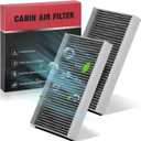 2 x BDFHYK 2PC Cabin Air Filters with Activated Carbon Compatible with BMW 528i, 528i xDrive, 535i, 535i GT, 535i xDrive, 550i, 650i, M5, M6, 528xi, 535xi, 525i, 530xi, 530i, 525i, 545i, 645Ci