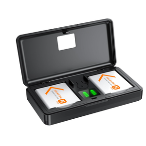 NP-BN1 Battery(2 Pack) and Charger(2CH) Set,Camera Accessories kit for Sony Lithium Ion NPBN1,DSC-WX500,WX530,WX100,WX150,WX200,TX100V,X30,TX10,TF1,WX220,Replacement Rechargeable Dual Batteries Case