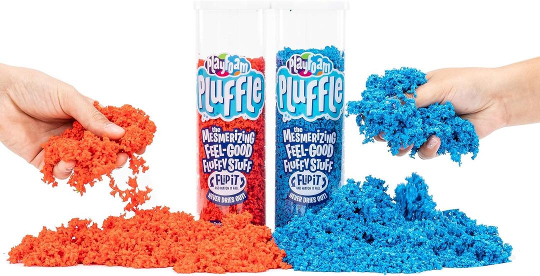 Educational Insights Playfoam Pluffle Red/Blue 2 Pack, Sensory Toy, Valentines Day Gift for Boys & Girls, Ages 3+