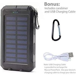 BoxWave Universal Solar Rejuva Powerpack (10000mAh) (15W), Solar Powered Backup Power Bank 10000mAh - Jet Black, Power Bank for Smartphones and Tablets BoxWave Universal Solar Rejuva Powerpack (10000mAh) (15W), Solar Powered Backup Power Bank 10000mAh - Jet Black, Power Bank for Smartphones and Tablets