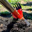 59 Inch One-Piece Handle 2-in-1 Garden Hoe and Weed Puller Tool