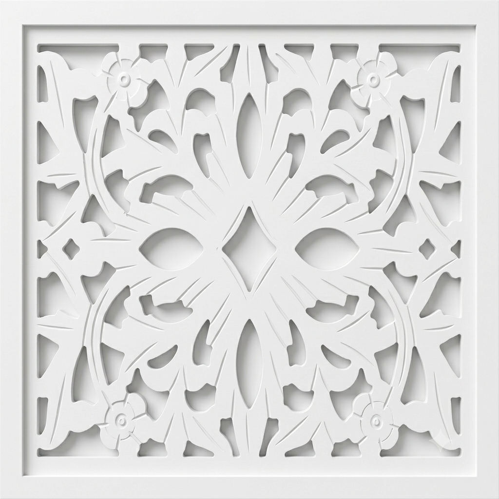 White Antique Moulding (Wall Panel) 18×18 Inch, 3 Pack