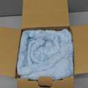 Bedsure GentleSoft Blue Fleece Blanket for Couch - Cozy Soft Blankets for Women, Cute Small Throws for Girls, Spring Decorations for Home, Light Blue, 50x60 Inches