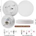Modern White Flush Mount Ceiling Light, 3-Lights Round Ceiling Light, Minimalistic Ceiling Lamp Acrylic Shade Lighting Fixture for Bedroom Laundry Room Bathroom Hallway(15.8 Inch)