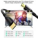 HDMI Cable 150ft(HDMI 2.0,18Gbps) Ultra High Speed HDMI Cables Gold Plated Connector Ethernet Audio Return Video 2K 30Hz FullHD1080p 3D for Xbox Arc Laptop PS3 PS4 PS9 PC HDTV etc