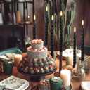 10 Inch Black Twisted Spiral Taper Candles Set for Halloween, 12 Pack Unscented Candlesticks, Dripelss Tapered Candles for Memorial Prayer Wiccan Rituals