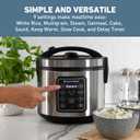 West Bend Rice & Grain Multi Cooker Programmable with 9 Preset Functions, Features Delay Start and Keep Warm Functions and Steam Basket, 20 Cups Cooked (10 cups uncooked), Stainless Steel